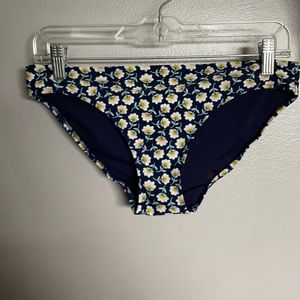 Aerie Navy Floral Bikini Bottoms